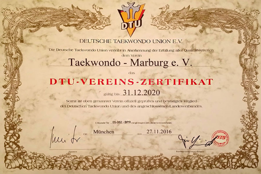 DTU-Zertifikat